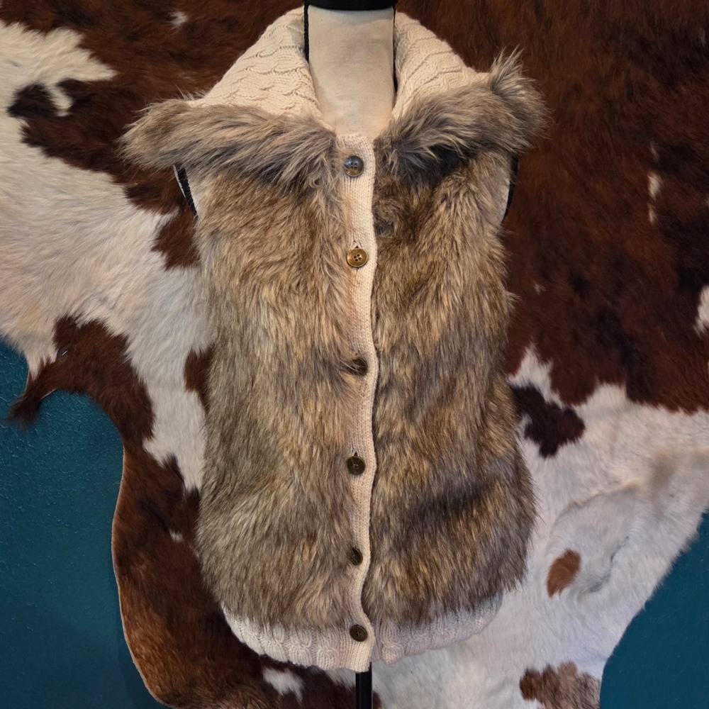 Nine West Vintage America Cream Knit Sweater